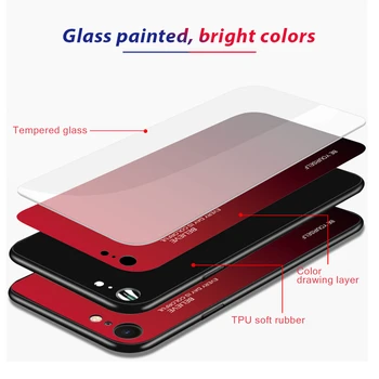 Sunku Stiklo Nuolydis Atveju iPhone 12 Pro Max 7 8 Xs Max 6S 6 Plius Xr X Grūdintas Stiklas 11 iPhone Apsaugos Atveju Galinį Dangtelį