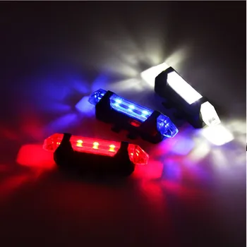 Super šviesus USB įkrovimo uodegos šviesos diodų (LED) dviračių galiniai saugos įspėjamoji lemputė nešiojamas vandeniui dviračių flash