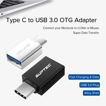 SUPTEC 10 Pak USB C Tipo OTG Adapteris, USB C su USB 3.0 OTG Kabelio Tipas-C Adapterio Jungtį, skirtą 