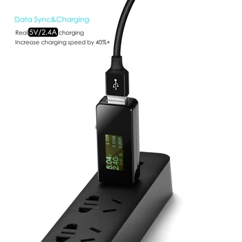 SUPTEC Audinio Pynimo Micro USB Kabelis 3A Greitas Duomenų Sinchronizavimo Įkrovimo Kabelis Samsung 