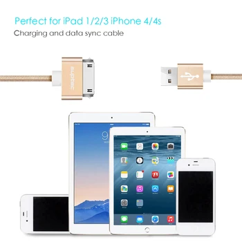 SUPTEC USB Kabelis iPhone 4 s 4s 3GS iPad 2 3 iPod Nano touch 