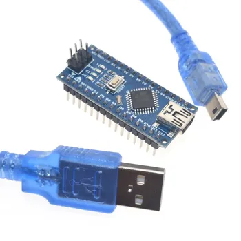 SUQ už Arduino Nano V3.0 valdytojas ATMEGA328P ATMEGA328 originalus CH340 +USB laidas