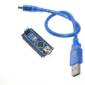 SUQ už Arduino Nano V3.0 valdytojas ATMEGA328P ATMEGA328 originalus CH340 +USB laidas