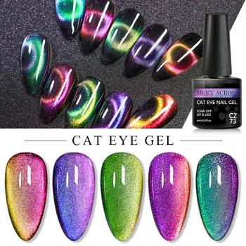 SUSITIKTI VISOJE Cat Eye Nagų Gelis lenkijos 9D Lazerio Magnetas Lako Mirkti Off UV LED Mirguliavimas Magnetinis Lakas Blizga Grožio Dizaino, lenkų