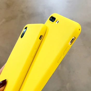 SUYACS atsparus smūgiams Telefono dėklas Skirtas iPhone 11 Pro Max XS Max XR 7 8 Plus X Citrininės Geltonos Spalvų Saldainiai Minkštos TPU Telefono Galinį Dangtelį