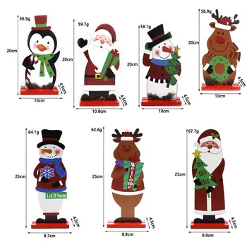 Sveiki Kalėdų Medinių Amatų Kalėdų Senelis, Žaislų, Sniego Elnių 2020 Linksmų Kalėdų Stalo Ornamentas Vaikas Navidad Dovana, Namų Deco