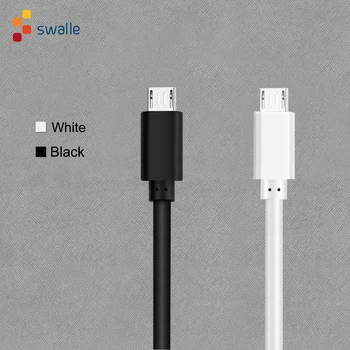 Swalle 2A micro usb kabelis juoda/balta 1m usb C kabelio greitas įkroviklis, laidas usb duomenų linija xiaomi redmi 7 pastaba įkrovimo kabelis