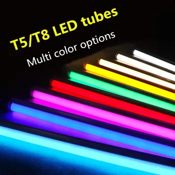 T8/T5 Integruotas LED Vamzdis Šviesos AC85V-265V 2835 SMD 300mm 600mm Fluorescencinis LED lempa Lampara Ampulä-LED Lempa, Šilta /Šalta Balta