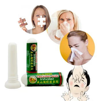 Tailando Žolelių Nosies Inhaliatorių Lazdelės Mėtų Cilindrų treament dėl Astmos, Nosies užgulimas, galvos skausmas Gaivus Aromatas Stick Inhaliatoriumi