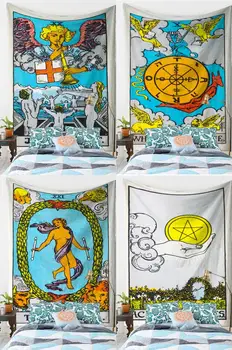 Taro gobelenas sienos kabo astrologija būrimą lovatiesė paplūdimio kilimėlis gobelenas psichodelinio Tapiz raganavimas sienų apmušalai'