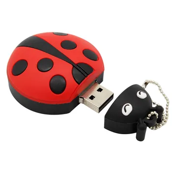 TEKSTAS MAN mielas cartoonAnimal ladybugs usb 4GB 8GB 16GB 32GB 64GB pendrive USB 