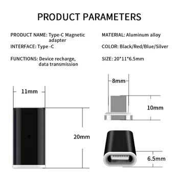 Telefono Adapteris Micro USB Magnetinis Įkroviklis Konverteris, Skirtas 