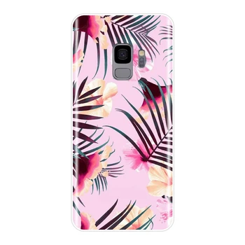 Telefono Dėklas Samsung Galaxy S5 S6 S7 Krašto S8 S9 Plus Kaktusas Gėlių Gėlių Silikono Minkštas Galinio Dangtelio Samsung Note 4 5 8 9