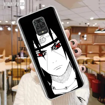 Telefoną Atveju Xiaomi Redmi Pastaba 9S 9 Pro 8T 6 7 8 Pro 6A 7A 8A 9A 9C K30 Pro TPU Padengti Naruto anime Juodas fonas Minkštas Atvejais