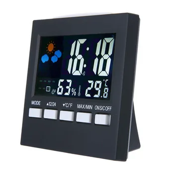 Temperatūra Kalendorius Laikrodžiai Laikrodis Skaitmeninis LCD Drėgmėmačiu Patalpose Kambarius Atidėti Garso Kontrolės Backlight Color Orų Prognozė
