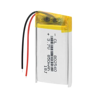 Tiekimo ličio baterija ličio polimerų Įkraunamą bateriją 802540 850 mah, 3,7 V MP3 MP4 MP5 GPS PSP VIDURIO 