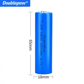 Tiesa, talpa naujas originalus Doublepow 18650 baterija 3.7 v, 2200mah 18650 įkraunama ličio baterija žibintuvėlio baterijos