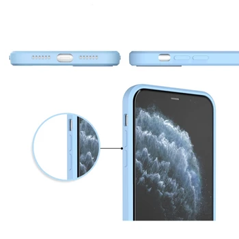 Tinka Apple IPhone 11case straight-edge skystu silikonu mobiliojo telefono atveju 