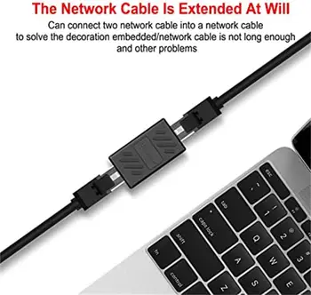 Tinklo Ethernet Dual Tiesiai Galva Lan Kabelį Stalius Jungtis RJ45, CAT 5 5E 6 6a Extender Prijungti Tinklo Kabelio Jungtis