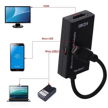 Tipas C & Micro USB Į HDMI suderinamus 1080P HD Audio Video Kabelis, HDTV Konverteris Adapteriai TV, PC, Nešiojamas Telefoną, Planšetinį