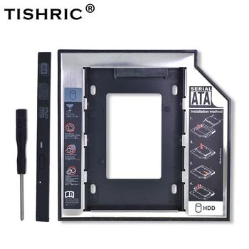 TISHRIC Plastiko, Aliuminio Universalus Optibay 2nd HDD Caddy 9.5 mm SATA3.0 2.5