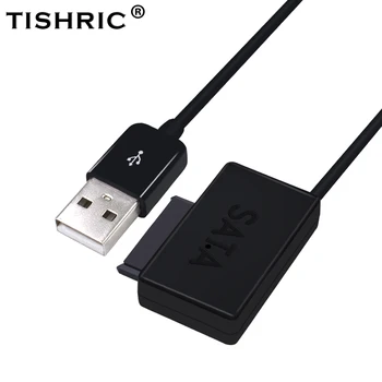TISHRIC USB 2.0 prie SATA 7+6 Kabelio Keitiklis Išorės Optinis įrenginys Adapteris Nešiojamas CD-ROM DVD Su LED