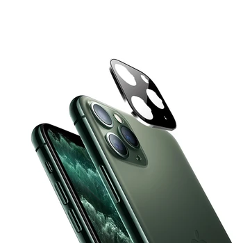 Titano Lydinio Metalo Galinio vaizdo Kameros Lęšis Žiedas Grūdintas Stiklas Screen Protector, iPhone, 11 Pro Max Galinis Dangtis Apsauginės Plėvelės Atveju