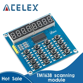 TM1638 LED Ekranas, 8-Bitų Skaitmeninis Vamzdžio Modulis 3-Wire 16 Klavišus 8 Bitai Klaviatūra, Nuskaitykite Ir ĮRAŠYKITE LED Ekranas Modulis Arduino 