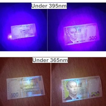 TopCom Mini Pocket LED UV 395nM 380nM 365nM Ultravioletinių Penlight Aliuminio Lydinio UV Rašiklį, Žibintuvėlį Su Clip Pinigų Aptikti