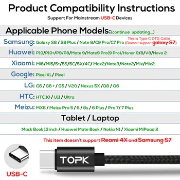 TOPK AC27 3A(Max) USB Type C 