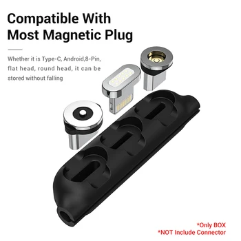 TOPK Universalus Magnetinis Kabelio Kištukai Atveju, Micro USB C Tipo Nešiojamų Saugojimo Dėžutė, USB C Adapteris Magnetas Jungtis Galvos Priedai