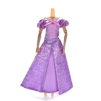 TOYZHIJIA 1Set Panašių Pasakų Suknelė Šalies Aprangą Barbie DollPrincess Lėlės Rapunzel Suknelė Vestuvių Suknelė Geriausi Mergaičių Dovana