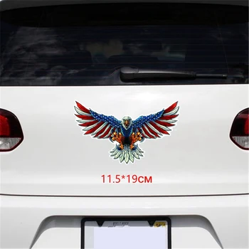 Tri Mishki WCS758 11.5*19cm 14*23cm, amerikos vėliava plikas erelis automobilių lipdukas PVC coloful Lipdukai Motociklų Aksesuarų lipdukas