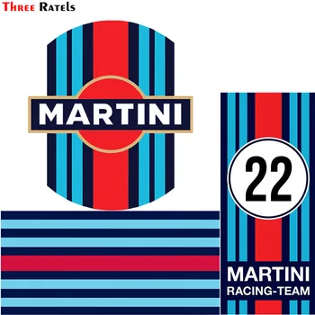 Trys Ratels FC978 kietas MARTINI racing lipdukai, Tinkamą mobilųjį telefoną atveju Asmeninį kūrybos nulio automobilių lipdukas