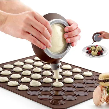 TTLIFE Kepyklų Silikono Torto Blynai Macaroon Macaron apledėjimo, Vamzdynų Kepimo Įrankis Puodą 4 Antgalių Rinkinys Virtuvės Pyragas Bakeware Įrankiai
