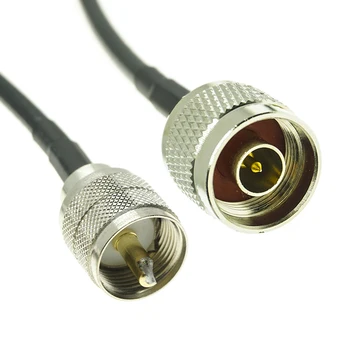 UHF VYRŲ PL-259 PL259 Plug N vyrų galiuku įkalbinėti RG58 kabelis 15/30/50/100cm