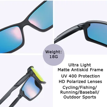 Ultra light Matinis Rėmas Poliarizuoti Akiniai nuo saulės Vyrams/Moterims UV Apsaugos Sporto Akiniai Atspindinčios Saulės Akiniai, Akiniai Vyrų Atspalvių