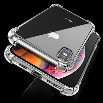 Ultra plonas Aišku, TPU Silikono Atveju iPhone, 12 Mini 11 XS MAX XR 6 7 6S 8 Plius Apsaugoti Guminis Telefono dėklas Skirtas iPhone 12 Pro MAX
