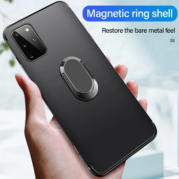 Ultra-plonas Magnetinis Laikiklis Silikoninis Telefono dėklas Samsung Galaxy S10 S20 E 5G S8 S9 Pastaba 10 9 8 Plius Stovėti Žiedas Laikiklis Dangtelio