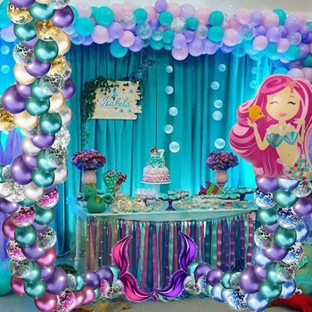 Undinė Šalis, 3 pakopų Popieriaus Tortas Stovi Baby Shower Mergina 1st Birthday Party Apdailos Keksas, Stovi Po jūros Vestuvių dekoras