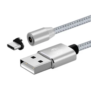 UNIJA 1M 2M 3M Magnetinio Kabelis 2A Greitas Įkrovimas Micro USB C Tipo USB C Kabelio 360° Nailono Tinklelio LED Metalo Lydinys