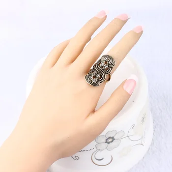 Unikalių Senovinių Vestuvių Žiedas Turkija Kristalų Papuošalai Didelis Dydis 10 Žiedus Moterims Lnlay Priedai 2016 Naujas