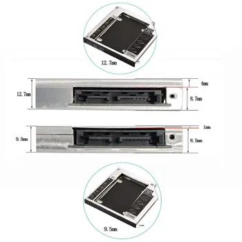 Universalios Aliuminio 2nd HDD Caddy 12,7 mm SATA 3.0 2.5