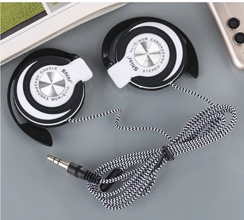 Universalus 3,5 mm Laidines Ausines HIFI Stereo Metalo Ausinės, Heavy Bass Rankų įrangą ant ausies, Reguliuojama Ausies kabliuko ausines telefono