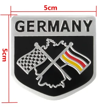 Universalus Automobilių Lipdukas vokietijos Vėliava, Grotelės Logotipas Ženklelis 3D Aliuminio už už VW Jetta Golf Audi Automobilių Eksterjero Reikmenys