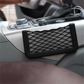 Universalus Didelis 20*8CM juoda automobilio sėdynės pusėje Ju laikymo maišelis kišenėje organizatorius telefono turėtojas klijų skydelis langelį, auto priedai