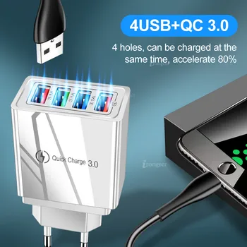 Universalus USB Telefono Įkroviklis Greitai Įkrauti 3.0 Sienos 3.1 Greito Įkrovimo Adpater 