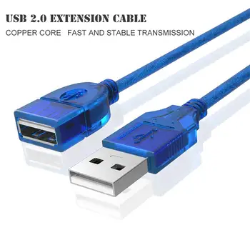 Universalus USB2.0 Pratęsimo Kabelis 0.3 M/0,5 M/1,5 M/3M USB Vyrų ir Moterų Fotoaparato Pelės kompiuteriu Kompiuterio Klaviatūra Spausdintuvas