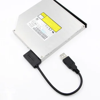 USB 2.0 Mini Sata II 7+6 13Pin Adapteris Keitiklio Kabelį, Nešiojamas DVD/CD ROM Slimline Ratai