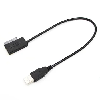 USB 2.0 Mini Sata II 7+6 13Pin Adapteris Keitiklio Kabelį, Nešiojamas DVD/CD ROM Slimline Ratai